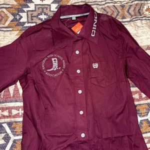 XS Women’s Rodeo NHSRA Button Down in Burgundy